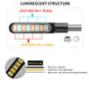 2Pcs 16LED 12V Dynamic Flowing Moto Light Turn Signals DRL CNC IP68 Waterproof