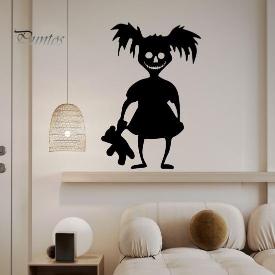 Halloween Wall Decals Skeleton Hand Pumpkin Felt Decals, Spooky Cutout Stickers, Horror Party Decorations Self Adhesive Seasonal Art for Door