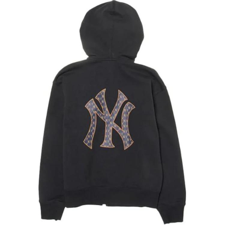 New MLB Monogram Big Lu Jackets Coats Men's Black 3ATRM0544-50BKS
