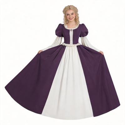 Nové středověké vintage šaty Halloweenské cosplay dlouhé šaty sladký styl