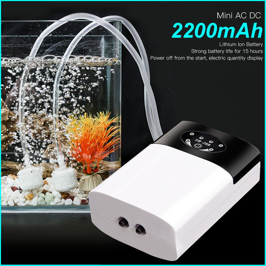 Aquarium Oxygen Pump   AC   Dual   Low Consumption Stable   Fish   Aerator Oxygen Pump