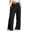 Women's Fashion Loose Solid Color With Pockets Elastic Waist Sports Casual Pants