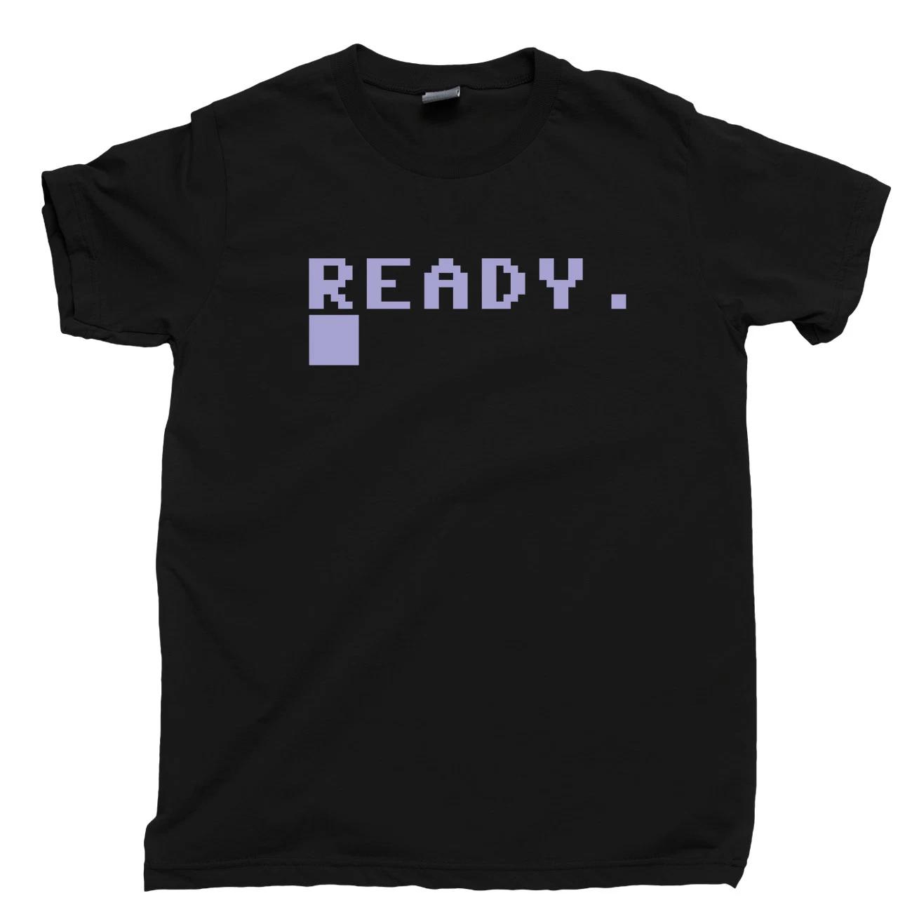 Футболка C64 Ready Commodore 128 PET Vic-20 CBM 64 IBM Ретро 8-битная Футболка для видеоигр XXL