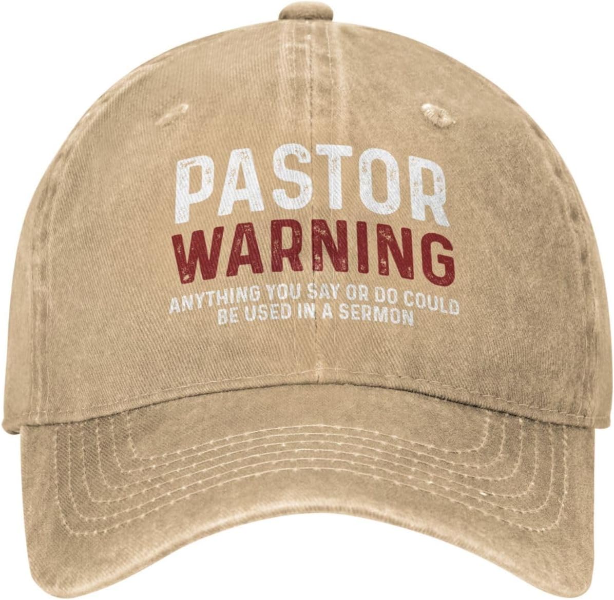 

Funny Hat Pastor Warning Anything You Say Hat Unisex Baseball Caps Fashionable Caps One Size