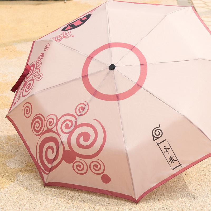Hot Anime Naruto Umbrella Automatic Sunny Umbrella Akatsuki Sasuke Animation Peripheral Cartoon Creative Parasol Children's Gift