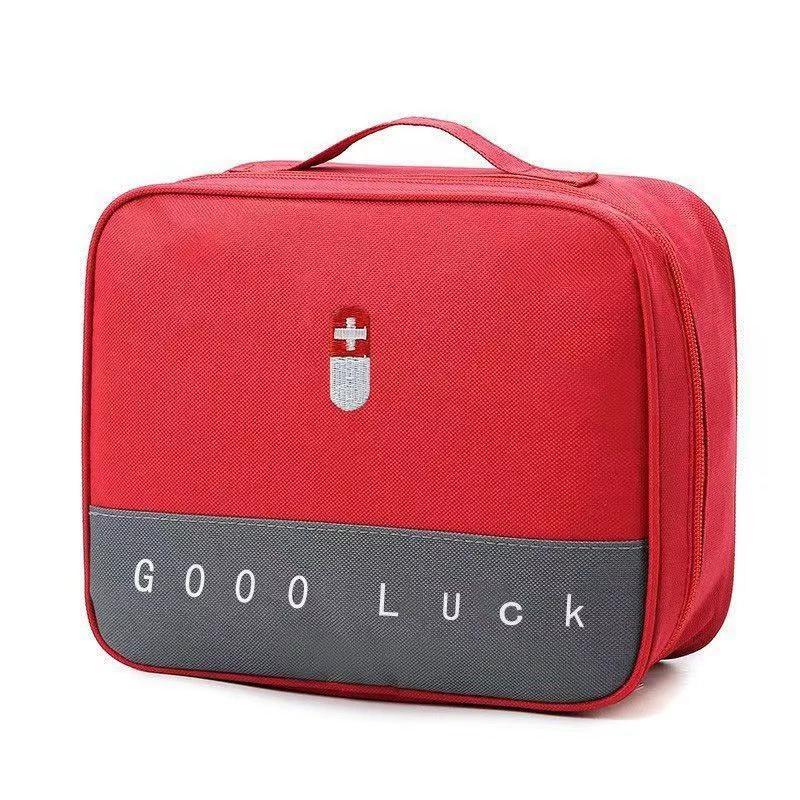 Household Thickened Layered Medicine Box Large Capacity Portable Waterproof Cloth Medicine Cabinet Storage First Aid Kit Bins