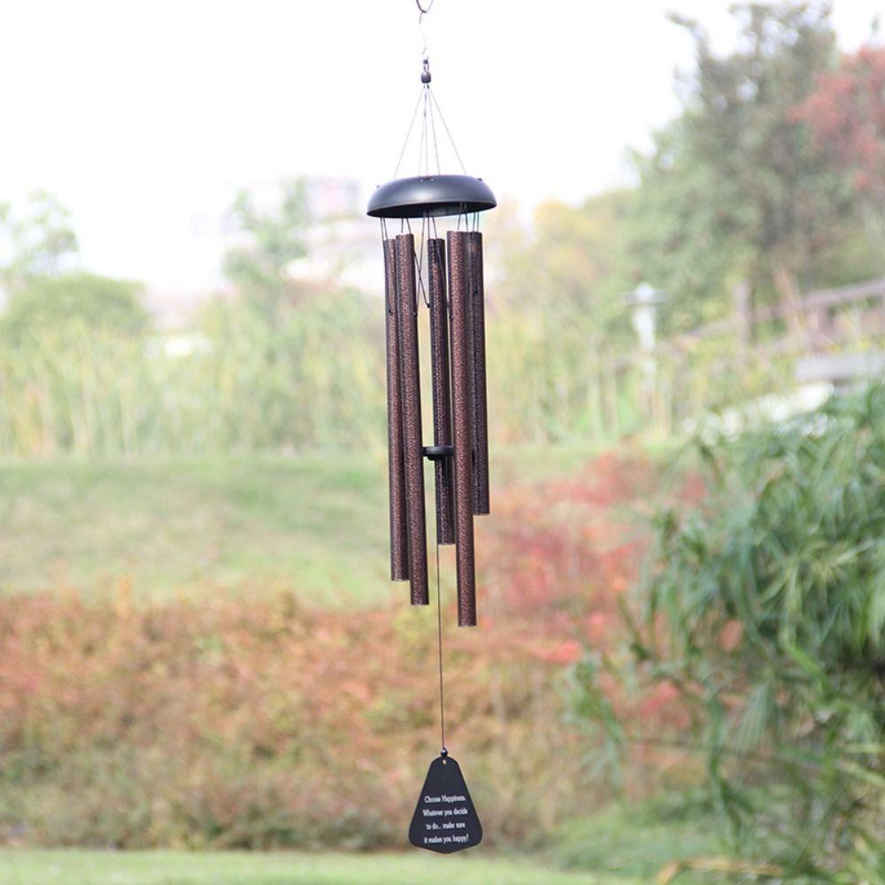 Hanging Decoration Japanese Style Wind Chimes Retro Handcrafted Aluminum Tube Wind Bell Metal Antique Blessing Bell Yard
