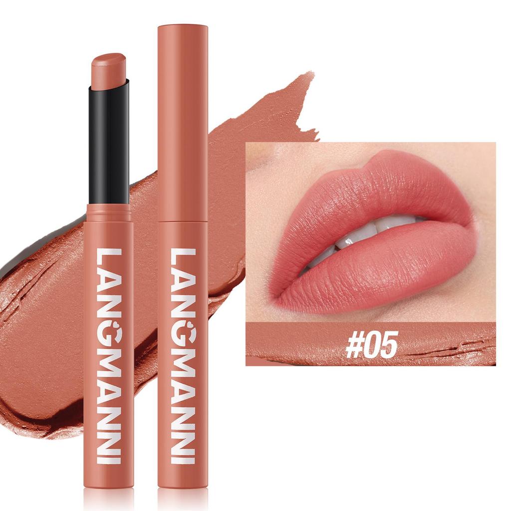Nový rotujúci zamatový matný rúž Dlhotrvajúci vodeodolný rúž Nepriľnavý Cup Stain Tint Kozmetika Ceruzka Liner Makeup