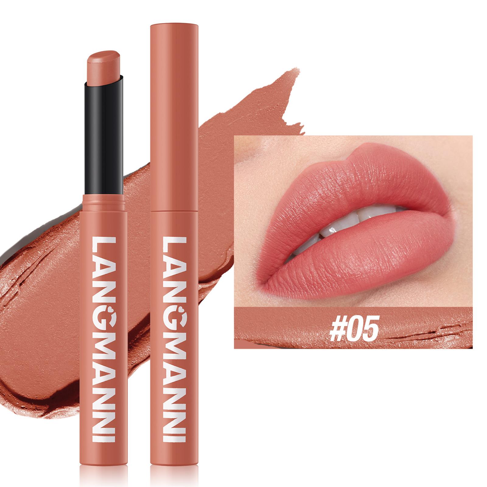 12 Farben matter Lippenstiftstift, wasserfest, langlebig, antihaftbeschichtet, Lippenstifttönung, Kosmetik, Nude-Lippenstift, Make-up, Maquillage