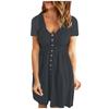 A Fashionable Solid-colored Loose Dress For Ladies