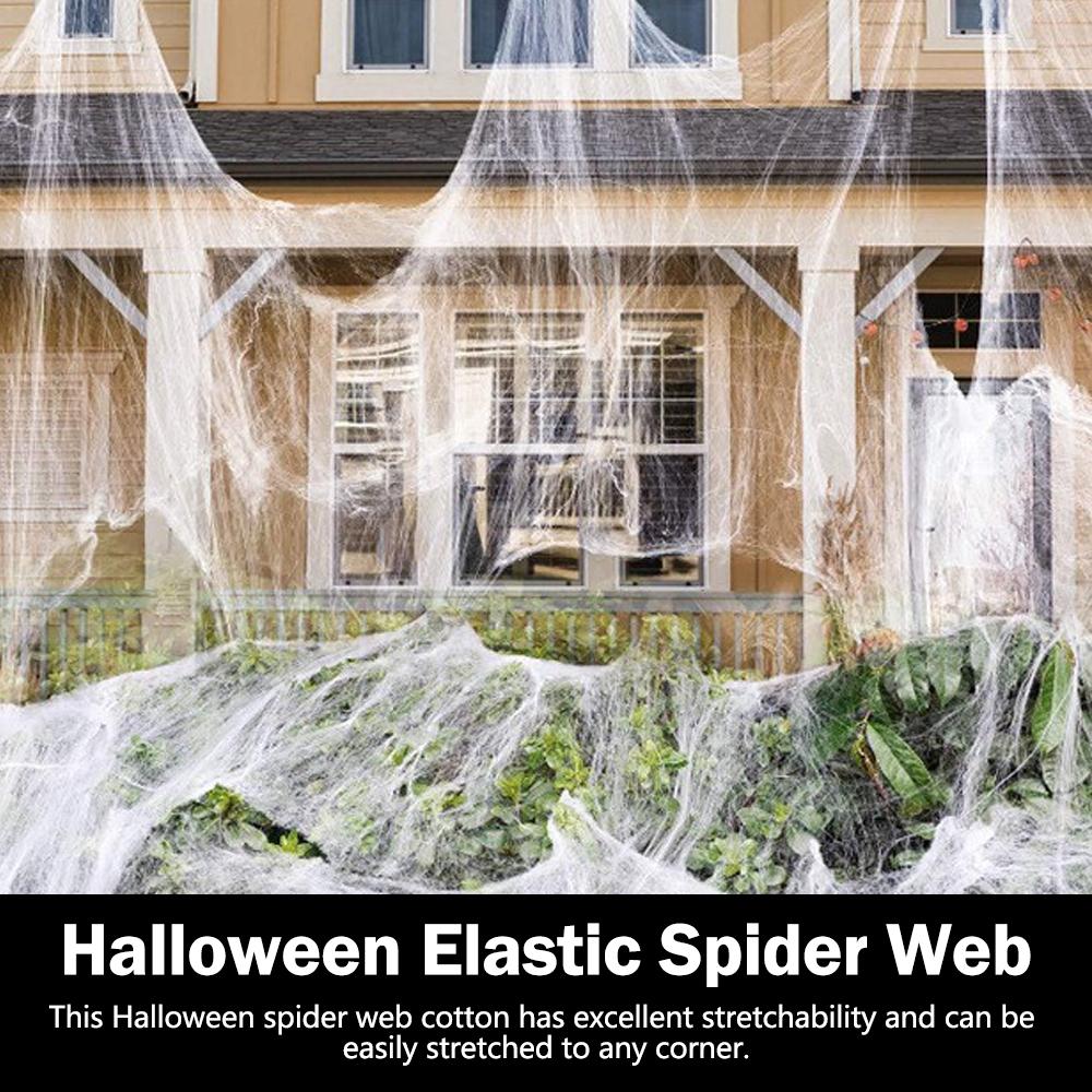 Halloween Decoration Outdoor Spider Web Fake Realistic Scary Ghost Decor Party Props Halloween Bar Decoration