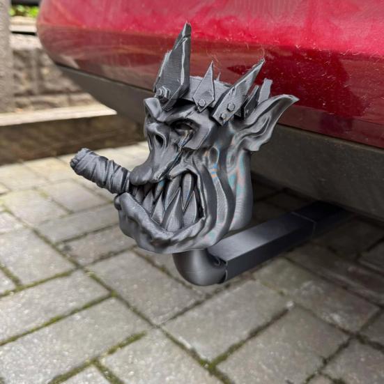 3D Printed Trailer Hitch Cover Weather-proof Car Pickup Truck Trailer Tow Hook Cover Decoration Ornament Car Exterior