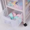 Transparent Kitchen Storage Cabinet with Wheels: Multi-Layer Organizer for Fruits and Vegetables