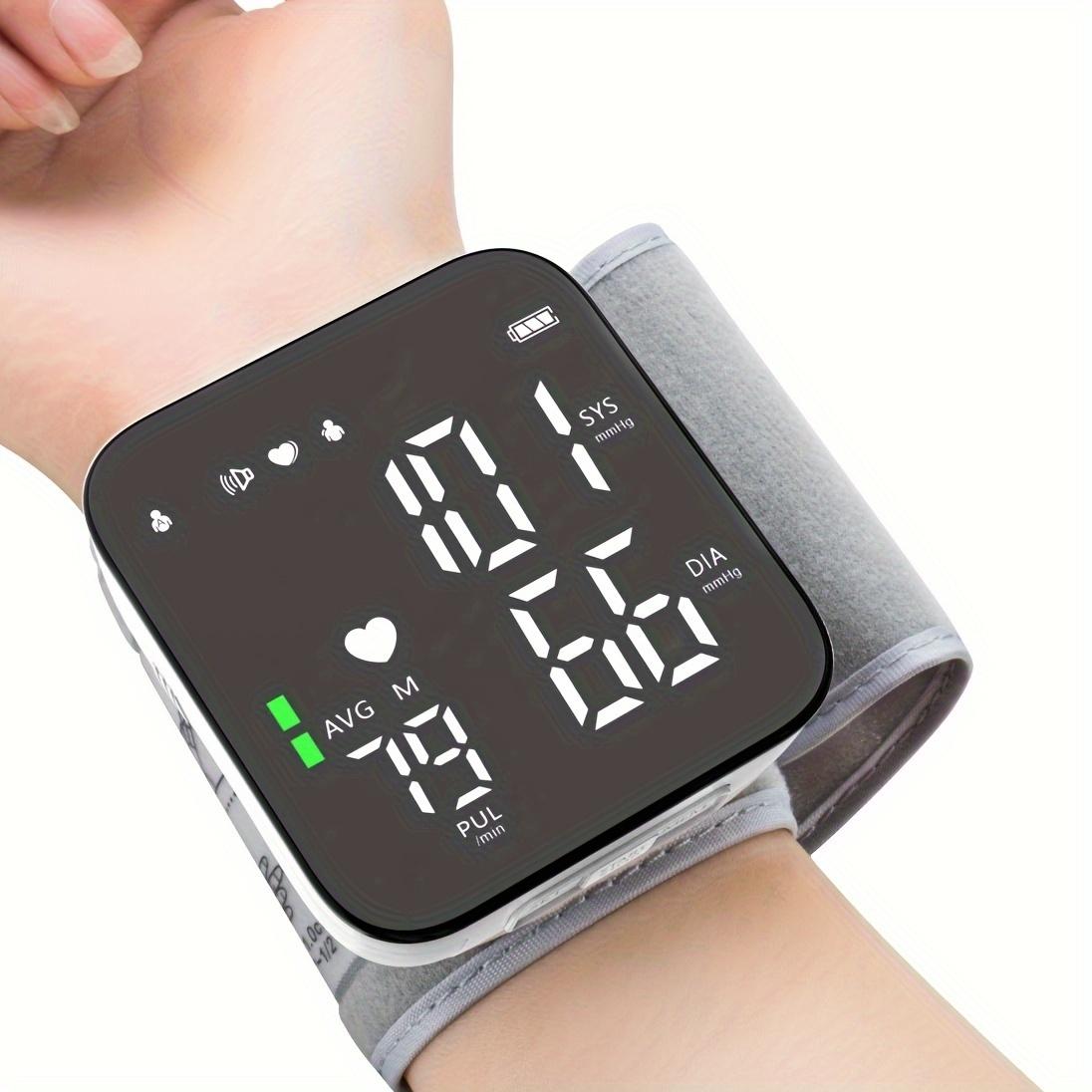 

Цифровой тонометр на запястье — большой светодиодный дисплей, регулируемая манжета, питание от батареек, профессиональный медицинский класс 1pc