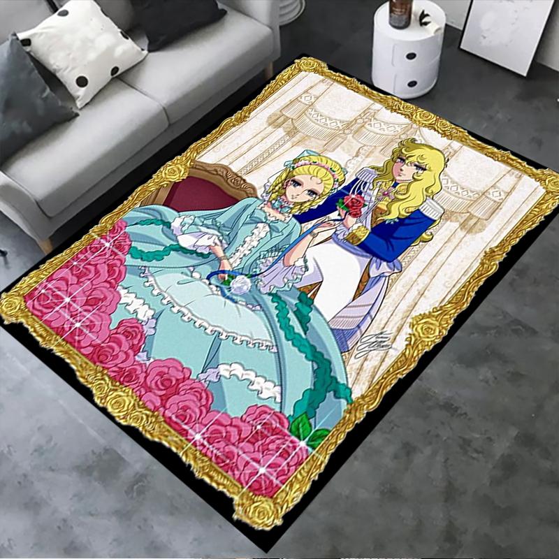 

2025 New Versailles Rose Carpet Rug for Living Room Bedroom Home Sofa Decoration,Kids play Non-slip Floor Mat238 40x60cm( 15x23in )