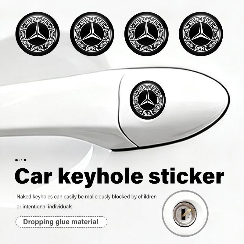 For Benz 8/12/20PCS Car Remote Key Sticker Emblem Decoration Decal Decorat Accessory AMG VIANO GLB GLC W108 W124 W126 W169 W176