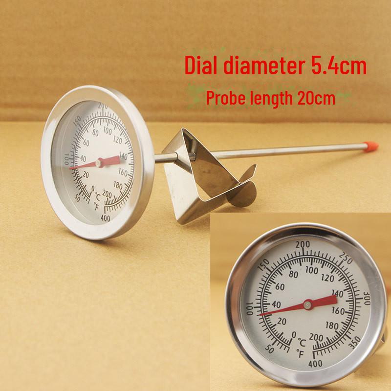 Stainless Steel High-Temp Deep Fryer & Candy Thermometer for Kitchen