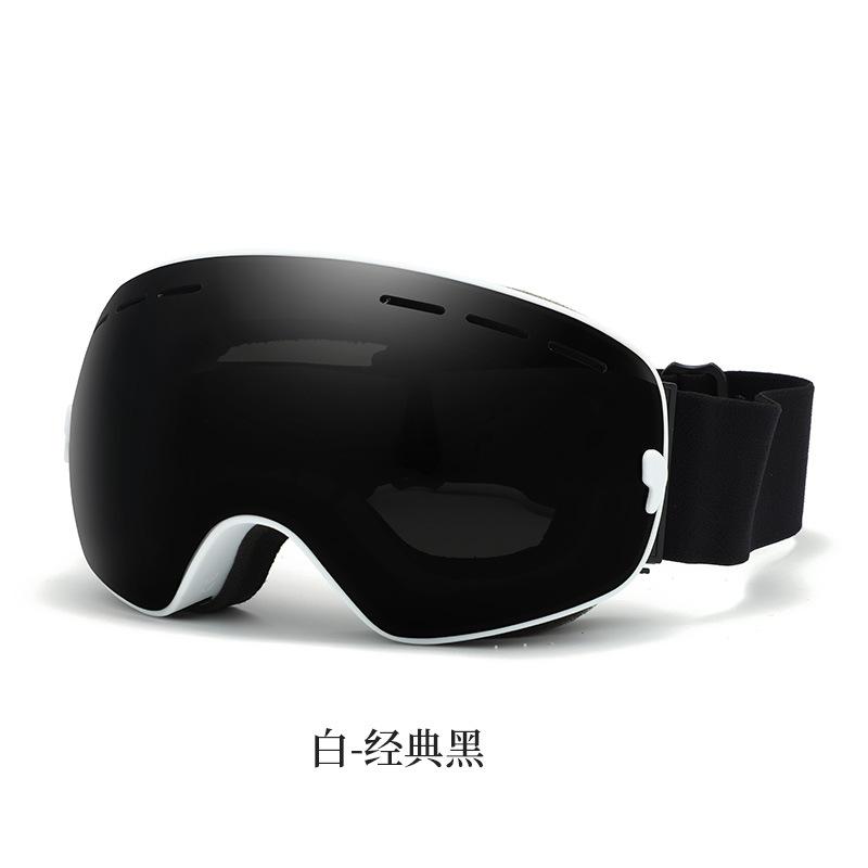 Double-layer anti-fog ski goggles TPU High-definition wind and snow protection goggles for adults with buckle for mountaineering and cross-country