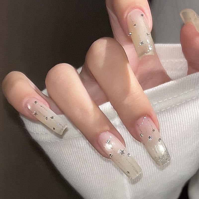 Size Mixing Sparkling Star Nail Nail Salon Design Cute Glitter Sparkling Pentagram Nail Decor Accessories DIY Nail Art Design