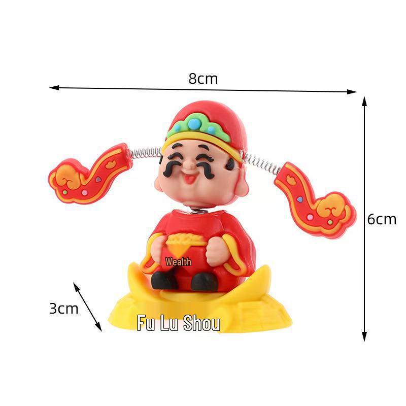 Gott des Reichtums Niedlicher Cartoon Autoanhänger für Rückspiegel