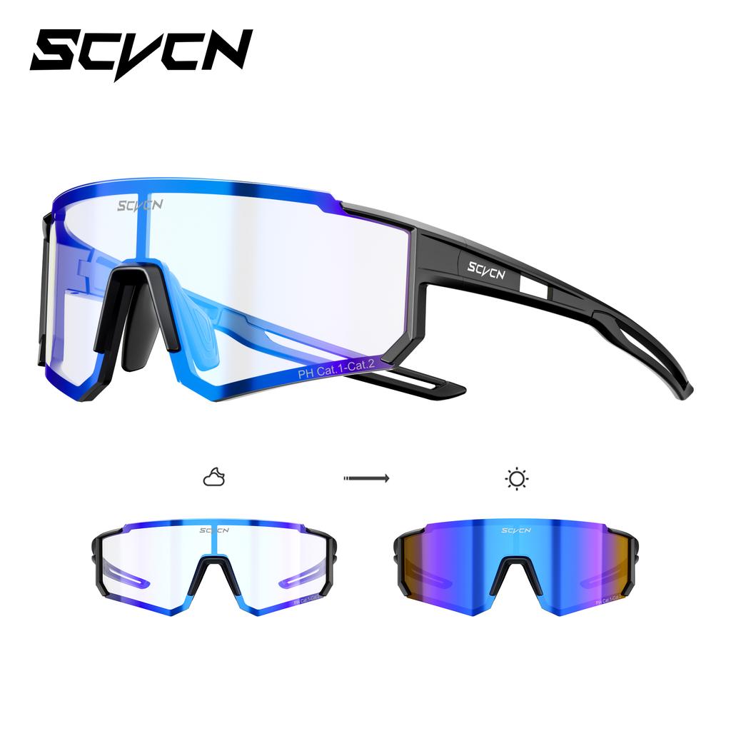 SCVCN Photochromic Hiking Eyewear Cycling Glasses Sunglasses for Men Cycling Road Mountain Bike Glasses Women Casual Windproof