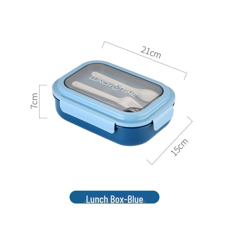 Microwavable Japanese-Style Wheat Straw Lunch Box Set with Compartments for Students and Office Workers