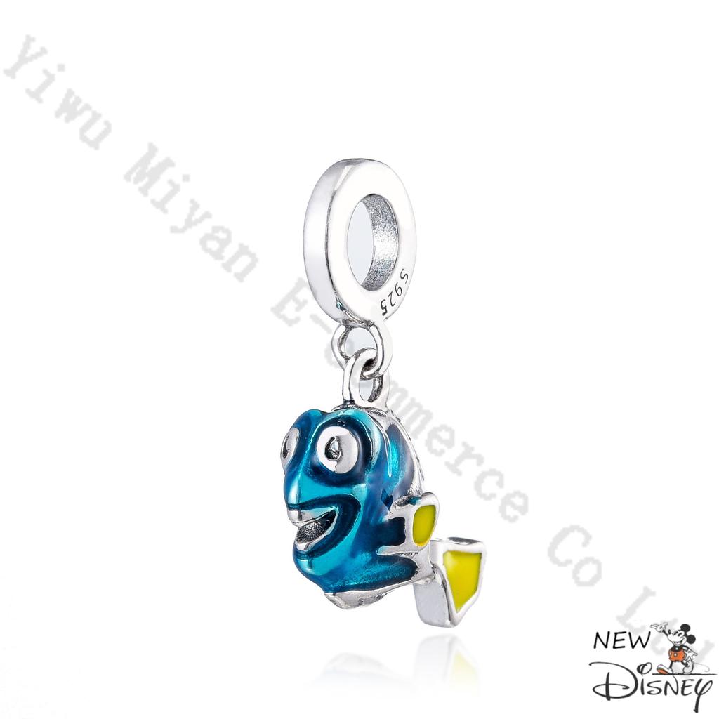 Silver 925 Disney Cartoon Charm Fit Original Bracelet Mickey Winnie Stitch Pooh Bead Pendant DIY Jewelry Making Accessories Gift