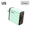140W GaN Multi-Port Charger: Type-C Plug Adapter with US/EU/UK Standard, PD Fast Charging