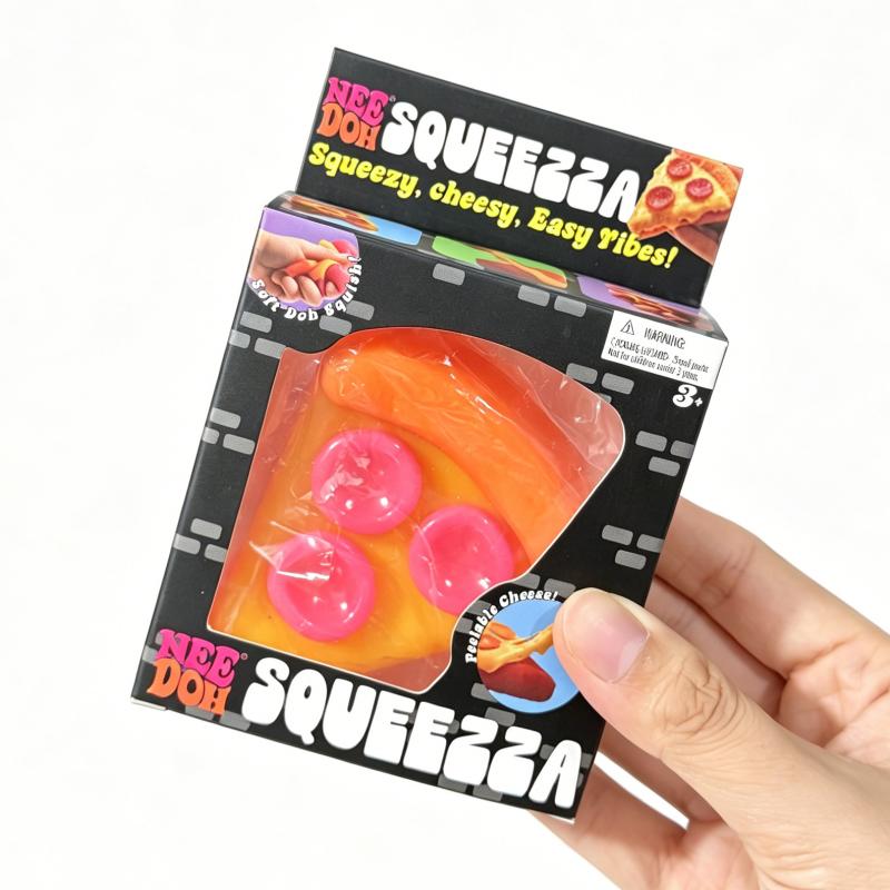 Needoh Peace Cake Pizza Slice Decompress Fidget Toy Squeeze Soft Squishy For Adhd Anti-Stress Anxiety Relief Sensory Toy Gift