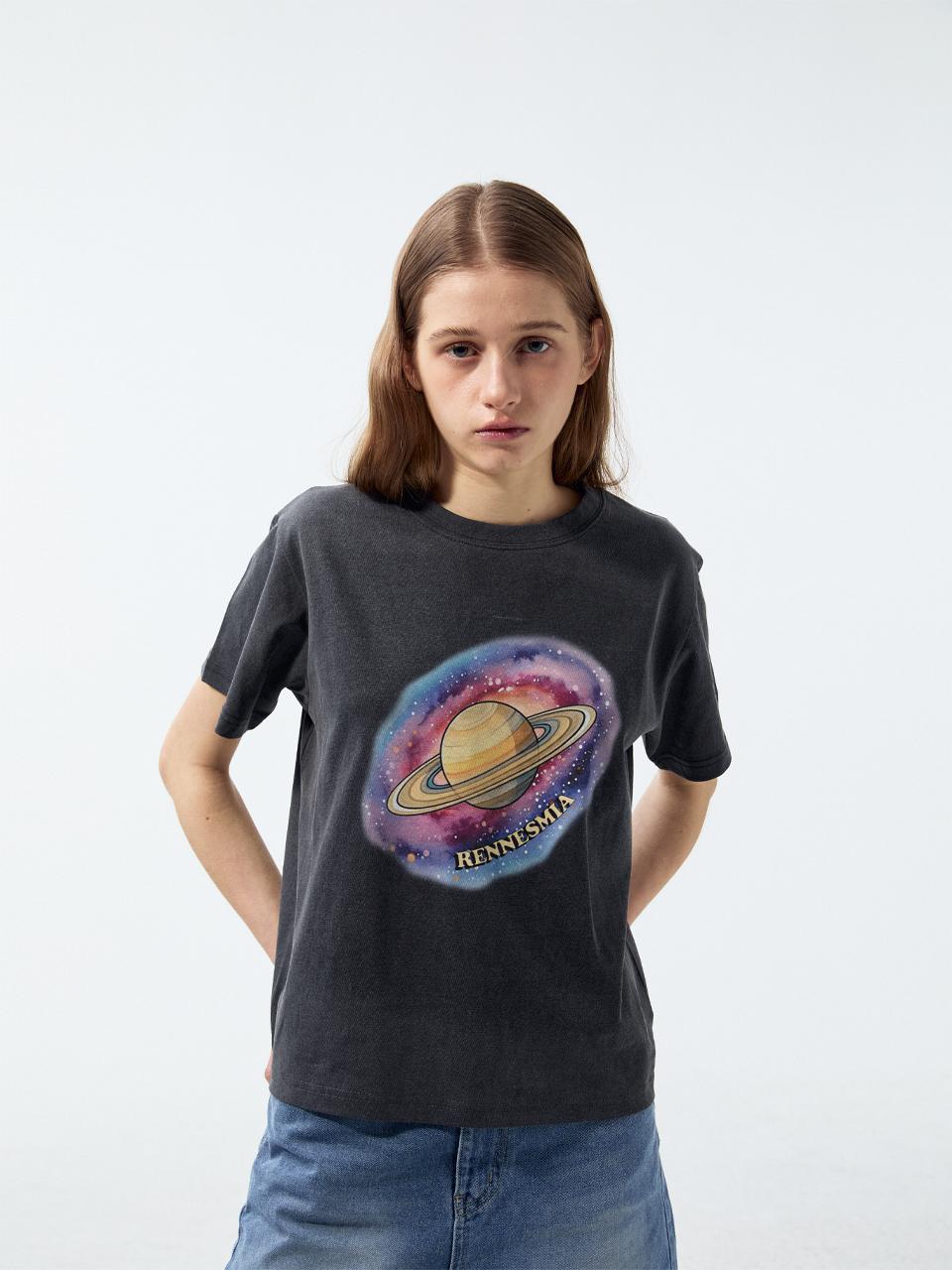 Renezmia Space Print T-Shirt_Charcoal