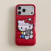 Cartoon Cat Down Jacket iPhone 17/16/15/14/13 Pro Max Case, Anti-Fall Design.