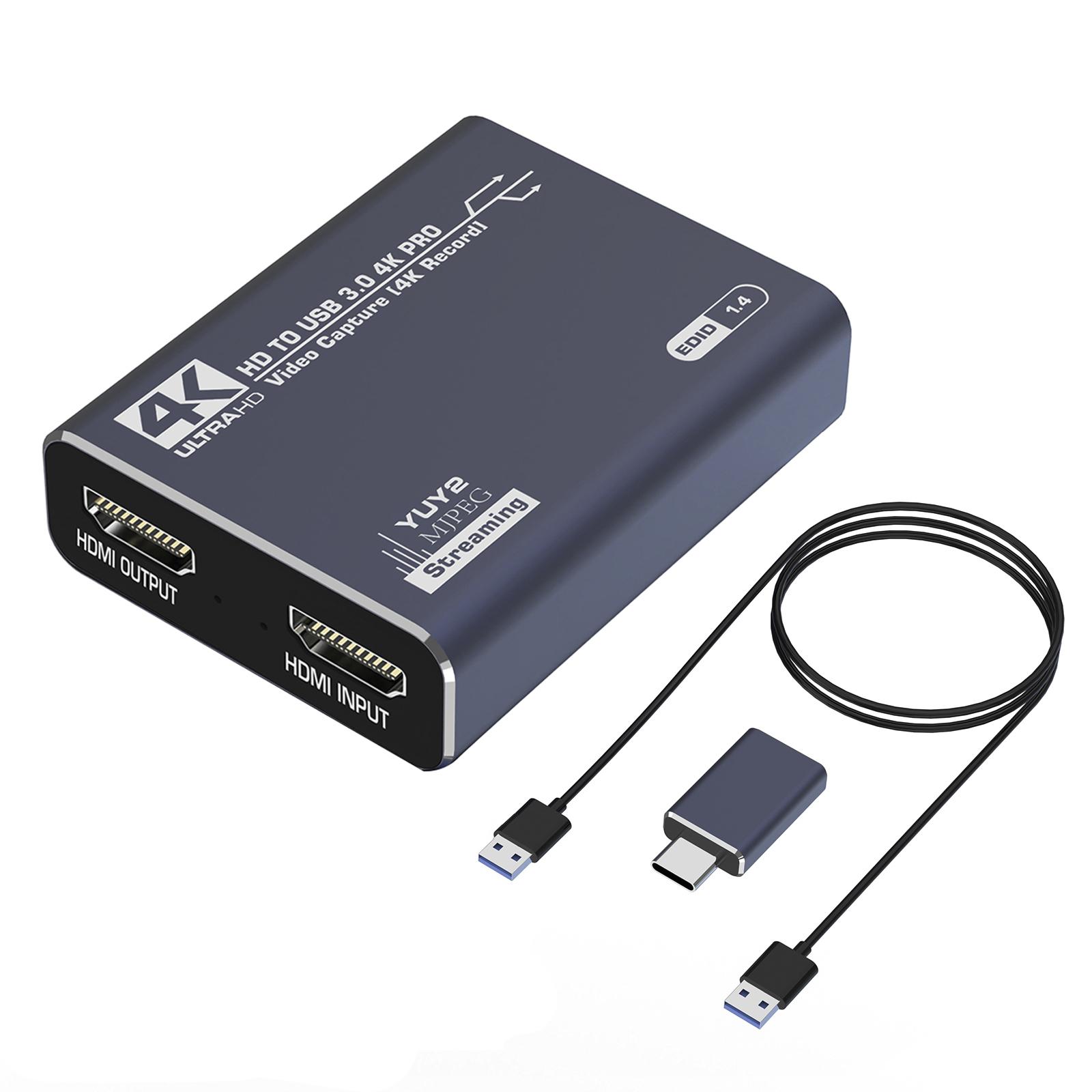 

Карта захвата HDMI 4K Видео Прямая трансляция USB3.0 Данные Камера PS4 Запись