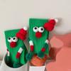 Children Christmas Party Decors Socks Creative Festival Cartoon Big Eyes Magnetic Hand Middle Tube Socks Hosiery Gift