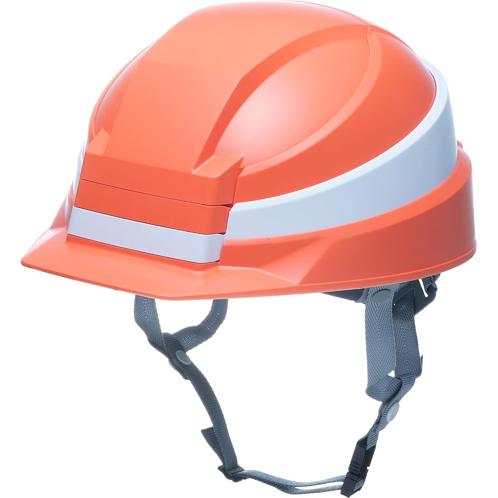 DIC Izano2 Folding Helmet Orange White Stripes Lightweight Safety Gear