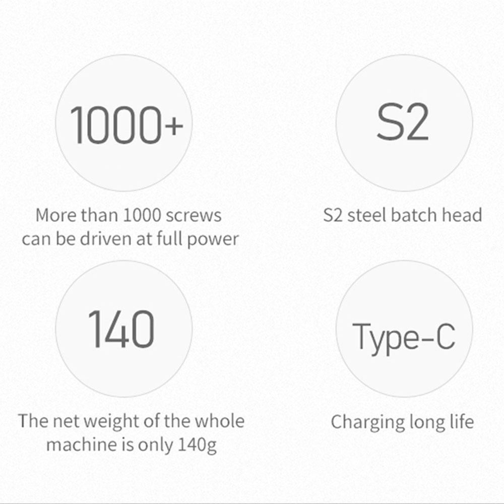 NANWEI Electric Screwdriver Rechargeable Automatic Screwdriver Hand Drill Multi-function Electric Batch Tool 4V