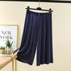 Women's Plus Size 6XL Modal Pant Calf-length Summer Wide Leg Pants Drawstring Short Pants Casual Homewear Pants
