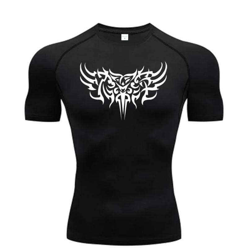 

Men s Compression Quick Dry T-Shirts Gym Running Breathable Short Sleeve Jogging Workout Summer High Elasticity Fitness Elastic Tops XXXL