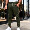 Slim fit joggingbroek voor heren met elastische tailleband en trekkoord, casual sportbroek met zakken.