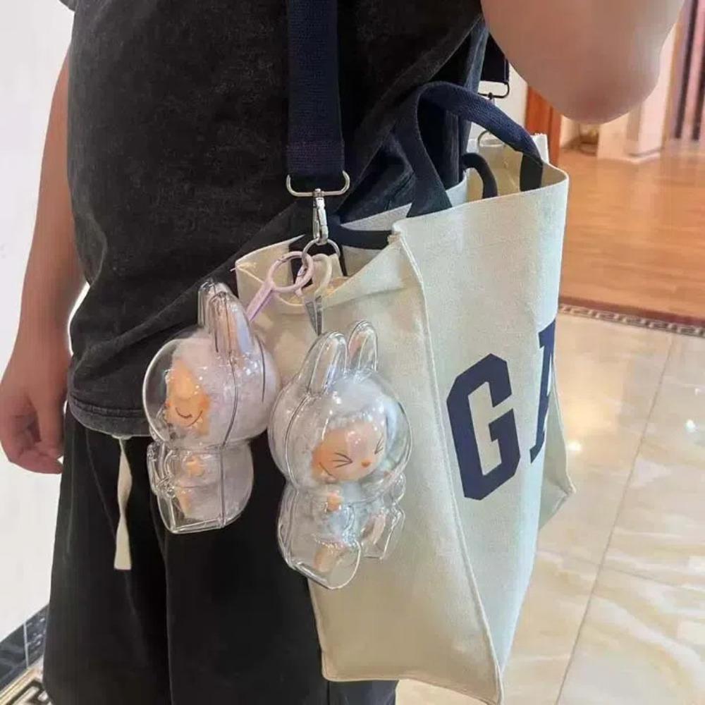 

Waterproof Labubu Protective Shell Peadant 15cm PVC Ita Bag Transparent Dust Cover Outdoor прозорий
