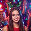 Halloween Glitter Bat Headband Spooky Gothic Hair Accessory for Cosplay Party/green