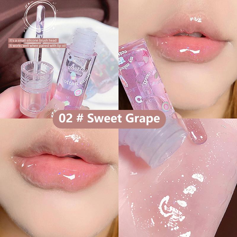 

1/3Pcs Transparent Glitter Lip Gloss Set Clear Water Light Lip Glaze Moisturizer Color Changing Lip Oil Jelly Mirror Lipsticks 2