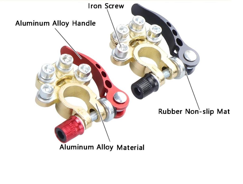 6V, 12V, 24V Akü Kelepçeleri - 2'li Set Off-Road