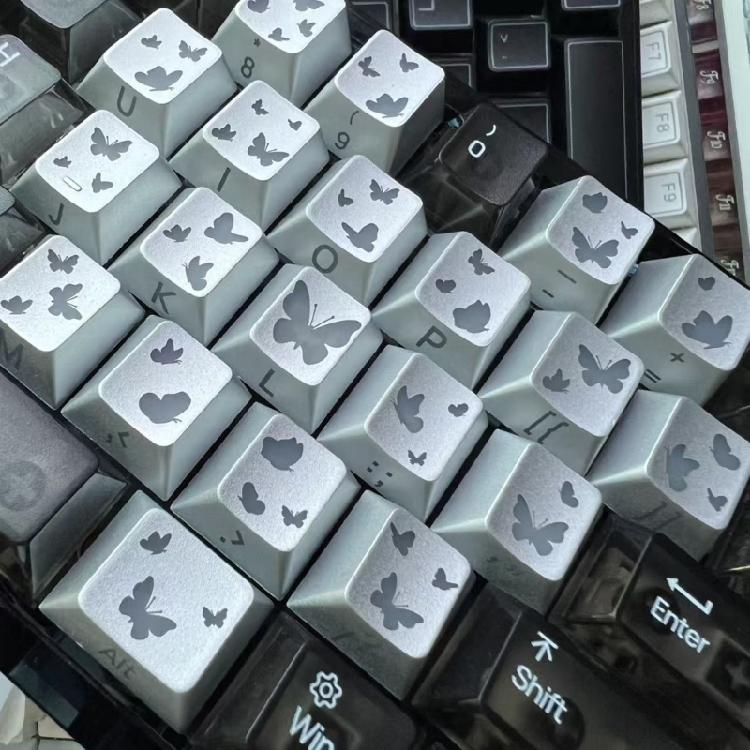 Hartvormige Keycaps 21 Toetsen Originele Hoogte PBT Keycap Met Vlindervormig Patroon Voor DIY Liefhebbers Eenvoudig te Installeren