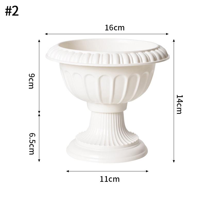 Nordic Flower Vase Plastic Plant Pot Aesthetic Immitation Ceramic Flowerpot Flower Arrange Ornament Desktop Decor Wedding Table