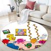 Mr. Men and Little Miss2,Round Area Rug,Carpet Rug for Living Room Bedroom Sofa Playroom Decor,Non-slip Floor Mat