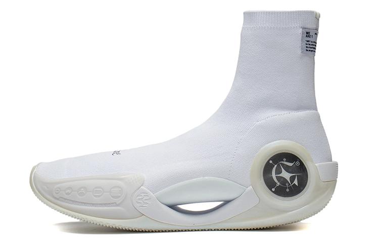 Glare x Li Ning WOW 9 Way Of Wade 9 LS Устойчивые к истиранию Дышащие Высокие Баскетбольные кроссовки Мужские Белые ABCS073-3 41