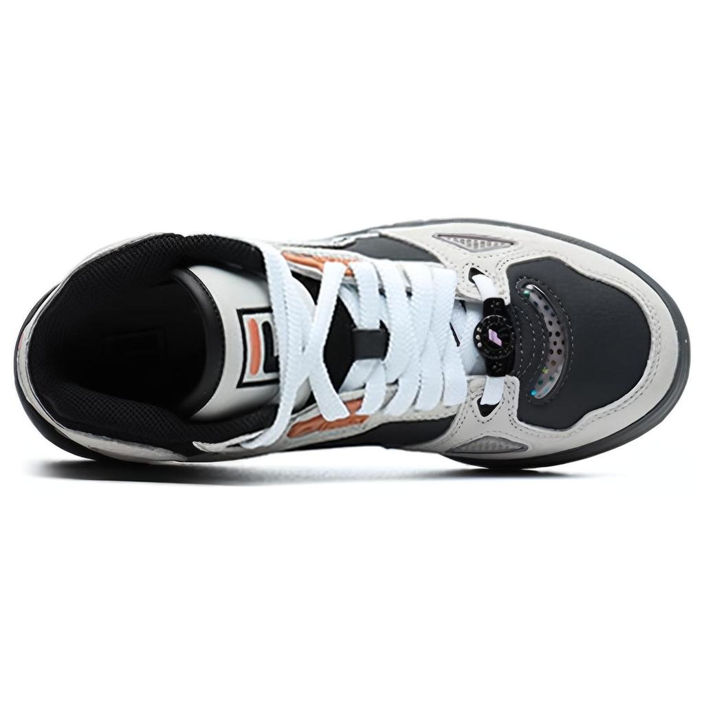 Fila Fusion Teratach Heritage Basketball Mid Top Retro Basketball Shoes Women Sneakers Black Gray T12W141219FBA