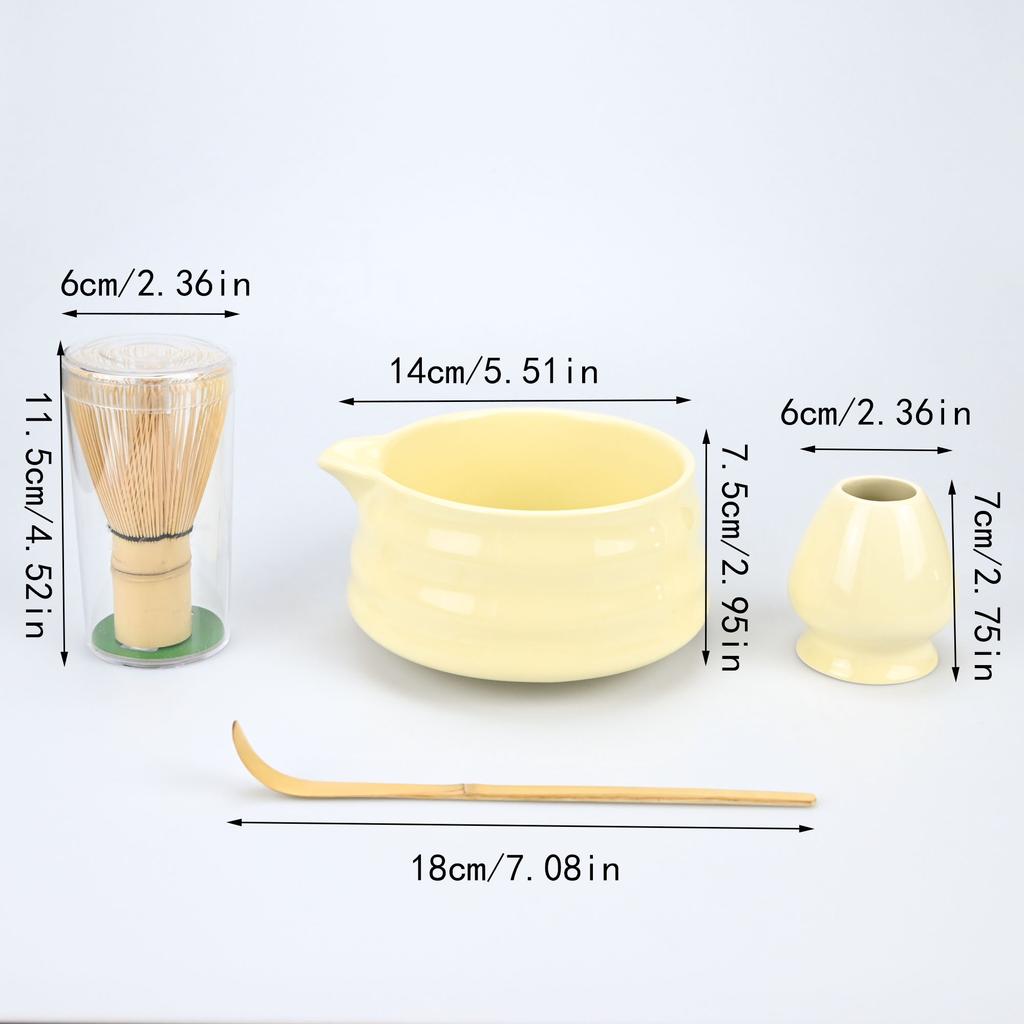 4pcs/set Japanese Style Matcha Tea Set With Tool Rack, Including Bowl, Whisk, Spoon, Great Gift For Ceremony, Traditional Japane