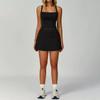 Oiob Yoga Suit Summer New Cami Waist Hugging Slimming Top Fitness Sports Leisure Tennis Short dress