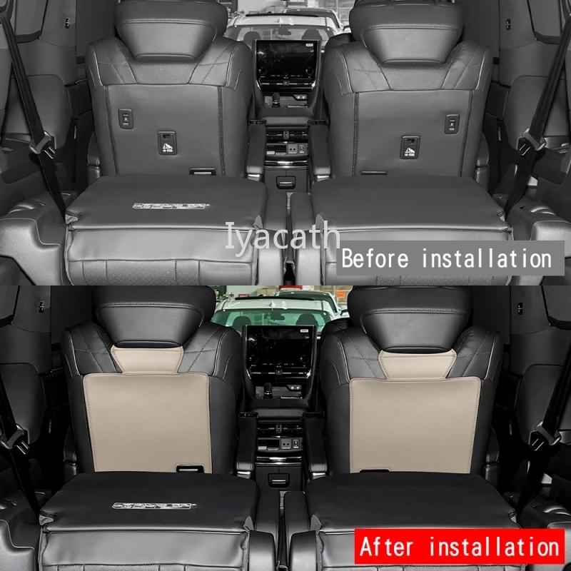 For Toyota Alphard Vellfire 40 Series  2024 Interior Car Leather Middle row seat back footrest Storage Protective pad Cover